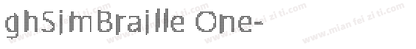ghSimBraille One字体转换